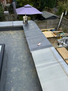 Lead Flashing being formed
