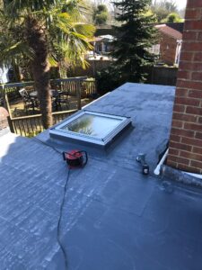 Flat Roof with roof light GRP flat roof