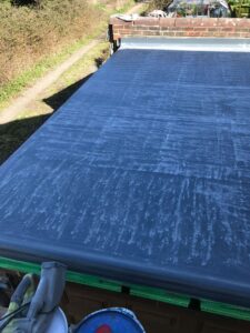 Scratched back for 2nd coat GRP Fibreglass